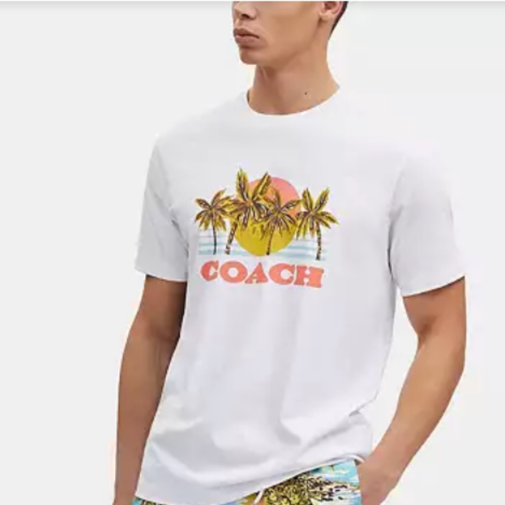 New🌴🌊Coach Hawaiian Graphic T Shirt